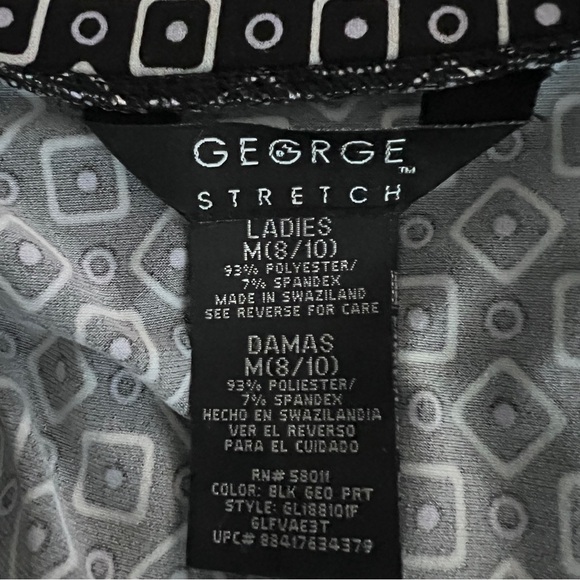 George Circle Skirt Size 8/10 Black & White Geometric Pattern EUC - Picture 4 of 5